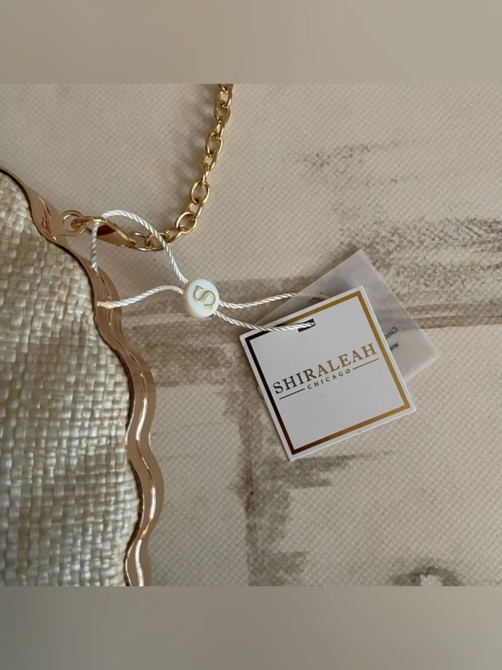 Shiraleah Ariel Minaudiere Seashell Clutch Neutral - Picture 4 of 10